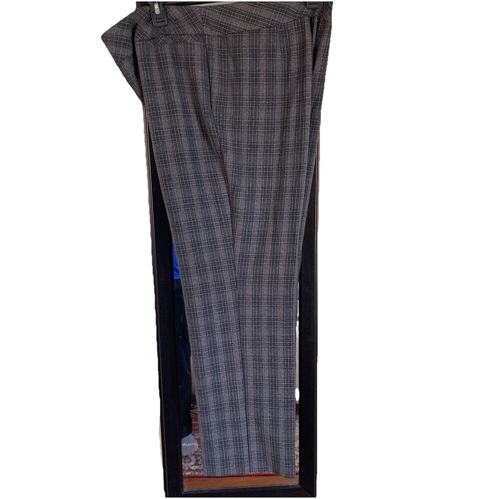 Kim Roger’s Women’s Plaid Pants Plus Size 18 Stretch Straight Leg Excellent Cond